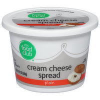 Food Club Cream Cheese Spread, Plain, 12 Ounce