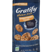 Gratify Pretzels, Gluten Free, Everything, Thins, 10.5 Ounce