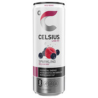 Celsius Energy Drink, Wild Berry, Sparkling, 12 Fluid ounce