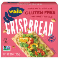 Wasa Crispbread, Swedish Style, Sesame & Sea Salt, 6.1 Ounce