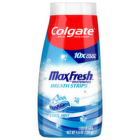 Colgate Toothpaste, Anticavity Fluoride, Breath Strips, Liquid Gel, Cool Mint, 4.6 Ounce