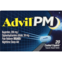 Advil PM Pain Reliever & Sleep Aid Caplets, 20 Each