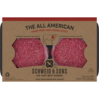 Schweid & Sons Beef Burger, Ground, Fresh Angus, 4 Each