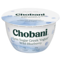 Chobani Yogurt, Less Sugar, Greek, Wild Blueberry, 5.3 Ounce