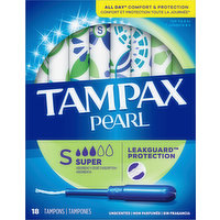 Tampax Tampons, Super Absorbency, Unscented, 18 Each
