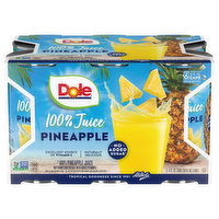 Dole 100% Juice, Pineapple, 6 Each