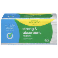 Simply Done Napkins, Strong & Absorbent, 1-Ply, 200 Each