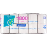 Simply Done Bath Tissue, White, 1-Ply, 20 Each