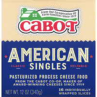 Cabot Cheese Slices, Meltable, Classic, 16 Each