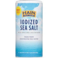 Hain Sea Salt, Iodized, 21 Ounce