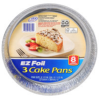 EZ Foil Cake Pans, 8.5 Inch x 1.5 Inch, 3 Each