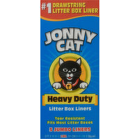 Jonny Cat Litter Box Liners, Heavy Duty, Jumbo, 5 Each