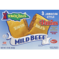 Tower Isle's Turnovers, with Beef Filling, Mild Beef, Jamaican Style, 3 Each