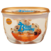 Blue Bunny Frozen Dairy Dessert, Super Chunky Cookie Dough, 46 Fluid ounce