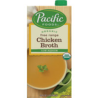 Pacific Foods Chicken Broth, Organic, Low Sodium, Free Range, 32 Fluid ounce