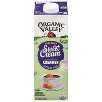 Organic Valley Creamer, Sweet Cream, Lactose Free, 1 Quart