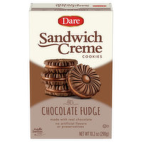 Dare Cookies, Chocolate Fudge, Sandwich Creme, 10.2 Ounce