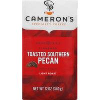 Camerons Coffee, Ground, Light Roast, Toasted Southern Pecan, 12 Ounce