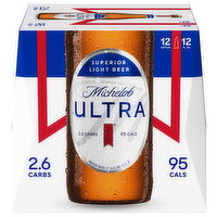 Michelob Ultra Beer, Superior Light, 12 Each