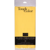 Touch of Color Tablecover, Plastic, Mimosa, 1 Each