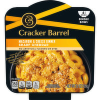 Cracker Barrel Sharp Cheddar Single Bowl Macaroni & Cheese, 3.8 Ounce