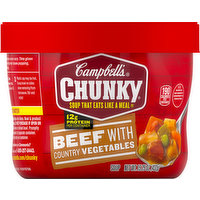 Campbell's Soup, Beef with Country Vegetable, Bowls, 15.25 Ounce