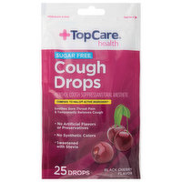 TopCare Cough Drops, Sugar Free, Black Cherry Flavor, 25 Each