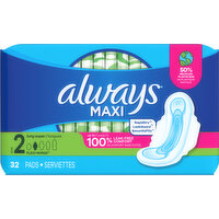 Always Pads, Flexi-Wings, Long Super, Size 2, 32 Each