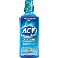 ACT Mouthwash, Anticavity Fluoride, Cool Mint, 18 Ounce