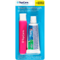 TopCare Travel Toothbrush With Crest Complete Multi-Benefit Whitening + Scope Toothpaste, 1 Each