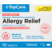 TopCare Original Prescription Strength Indoor & Outdoor Allergy Relief Non-Drowsy Loratadine 10 Mg Antihistamine Tablets, 1 Each