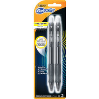 BiC Gel Pen, Long Lasting, Medium, 0.7 mm, 2 Each