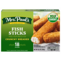 Mrs. Paul's Fish Sticks, Crunchy Breaded, 10.1 Ounce