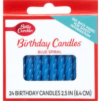 Betty Crocker Birthday Candles, Blue Spiral, 24 Each