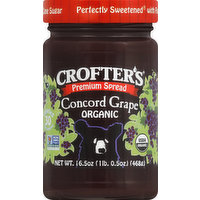 Crofter's Spread, Premium, Organic, Concord Grape, 16.5 Ounce