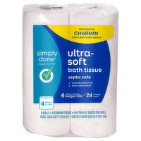 Simply Done Bath Tissue, Ultra-Soft, 2-Ply, 6 Each