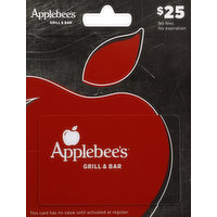 Applebee's Gift Card, $25, 1 Each