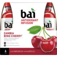 Bai Antioxidant Beverage, Zambia Bing Cherry, 6 Pack, 6 Each