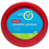 Simply Done Plastic Plates, Party, 20 Each