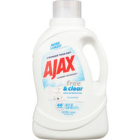 Ajax Laundry Detergent, Free & Clear, Unscented, 60 Fluid ounce