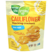 Real Food From the Ground Up Snacking Crackers, Cauliflower, Sea Salt, 3.5 Ounce