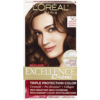 Excellence Permanent Haircolor, Warmer, Medium Golden Brown 5G, 1 Each