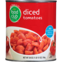 Food Club Tomatoes, Diced, 28 Ounce