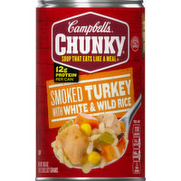 Campbell's Chunky Soup, Smoked Turkey with White & Wild Rice, 18.6 Ounce