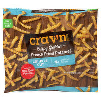 Crav'n Flavor French Fried Potatoes, Crispy Golden, Crinkle Cut, Family Size, 80 Ounce