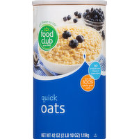 Food Club Oats, Quick, 42 Ounce