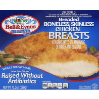Bell & Evans Chicken Breasts, Breaded Boneless, Skinless, 10.5 Ounce