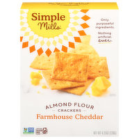 Simple Mills Crackers, Almond Flour, Farmhouse Cheddar, 4.25 Ounce