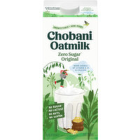 Chobani Oatmilk, Zero Sugar, Original, 52 Fluid ounce