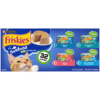 Friskies Pate Wet Cat Food Variety Pack, Seafood Favorites, 32 Each